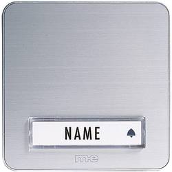 Zvonková deska M-e KTA-1 A/S, 1 tlačítko, max. 12 V/1 A, stříbrná
